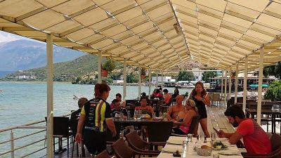 Sarah & jerry Cycling on the  tour with redspokes